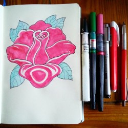 Flower type thing with color.  #mattbernson #rose #flowers #artistsoninstagram