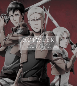 aotweek: #AOTWEEK ↳ [ 1 day until the gates open… ]  Prompts: