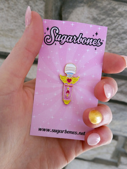 sugarbone:  ♡ hitachi moon wand ♡ gold plated enamel pin