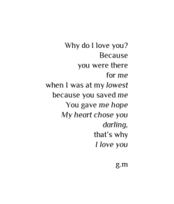 dreaming-the-reality:  Why do I love you?