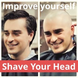 a8007399033:Smile and shave your head! #baldbychoice #baldman