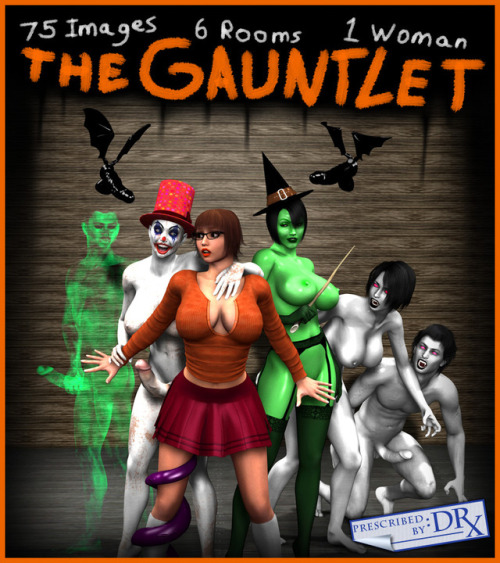 Selma  the mystery hunter has just stumbled on The Gauntlet. Six rooms of  erotic frights await those brave enough to enter. Witches, ghosts,  vampires, and more. Will our curious investigator unmask this carnival’s  secrets, or fall victim to its