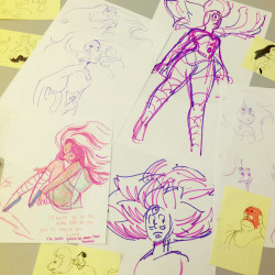Concept drawings of Rainbow Quartz by Rebecca Sugar and Katie