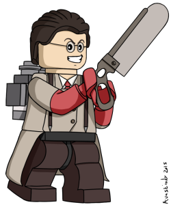 avastindy:Here is Team Fortress 2′s Medic as a Lego Figure