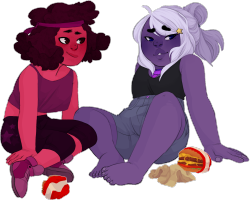 knightlystride:   a couple of gals hangin out talkin about their