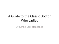 stephadoo:  Classic Who Ladies Are Awesome → Ace  