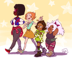 c-rowlesdraws:  human/college AU gems, so I can ascend to true