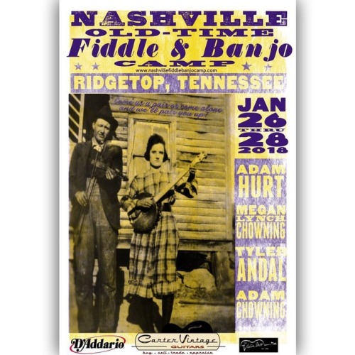 <p>Registration for Nashville Fiddle Banjo Camp opened 30 minutes ago and half the spots are already gone. @clawhammerist and @tylerandal and @fiddlestar and @adamspickoftheday are going to help you master the art of old-time fiddle and banjo magic. Come with your favorite fiddle/banjo duo partner or come alone and we’ll find you a new friend! <a href="http://www.nashvillefiddlebanjocamp.com">www.nashvillefiddlebanjocamp.com</a> #fiddle #banjo #oldtime #friedchickensaturdays #nashvilleacousticcamps  (at Fiddlestar)</p>