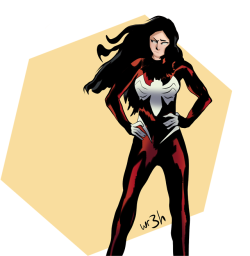 wr3hart:  Momo in Spider-Woman’s costume, requested by @kitanoko