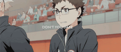 dailyhaikyuu:  “Don’t you dare look down! Volleyball is a