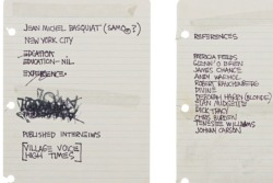 bigboynerd:  This is Jean Michael Basquiat’s resume, this recently