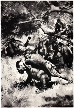 Tarzan of the Apes by Zdenek Burian, reprinted in Opar’s 1973 Jungle