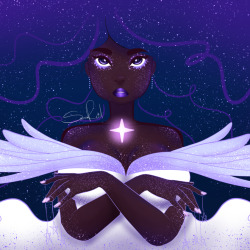 saninareid:  Galaxy Goddess! I made this piece to use as a header