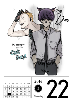 March 22, 2016And today is Cat Day once again!   ฅ^•ﻌ•^ฅ 