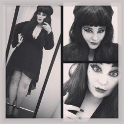 curvycalliecouture:  My Elvira makeup and costume :D
