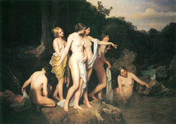 wonderwarhol: Women Bathing at the Brook, 1848, by Ferdinand