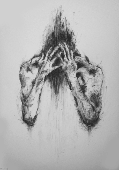 rexisky:  Anxious Apprehension Series (Each one 23.3 x 33.1â€³, Charcoal on Paper) by Harris ClookÂ | Motion Effects by rexisky 