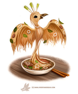 cryptid-creations:  Daily Paint #1267. Pho-nix by Cryptid-Creations