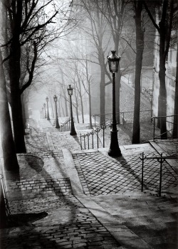 m3zzaluna:  © brassaï, les escaliers de montmartre, paris,