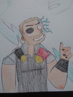 drawtasty:Ive been drawing thor all day ft. Crayons