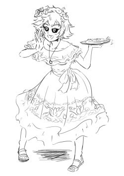 zapotecdarkstar: zapotecdarkstar:  Mina in a mexican dress  This