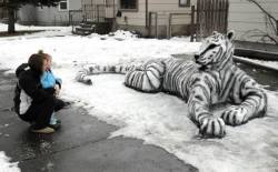 One cool snow sculpture