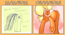 needs-more-butts:  ratofponi:  Both doodles took approximately