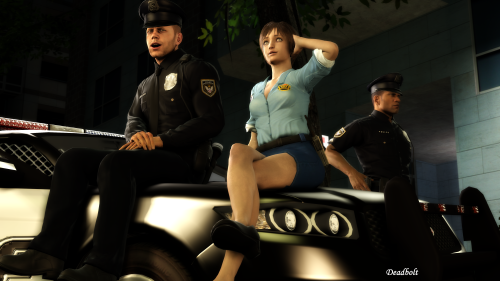   Rebecca’s first week on the job. Two officers give Rebecca a ride-along to get her used to the beat. Though she’ll be part of STARS very soon as Bravo Team’s Field Medic, they still want her to have a good idea of what’s to come.