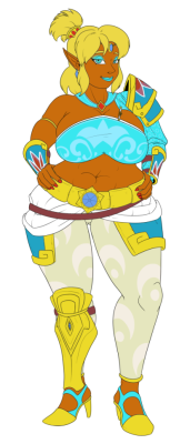 glazed-art: Commission - Gerudo Link Client commissioned a flat