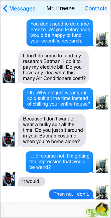 thesuperheroesnetwork:  Texts From Superheroes Facebook | Twitter