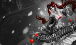 Monochromatic Splash Art: Guqin Sona by AODRG 