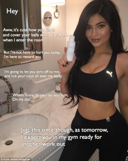 d-y-l-d-o-m:  Kylie Jenner, celeb masturbation caption, (jerk