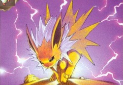 weezly:  rawhead-rex:  Artist: Mitsuhiro Arita   Jolteon is so