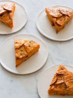 yummyinmytumbly:  Sweet Potato and Rosemary Gratin