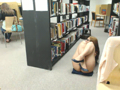 secretlaurie:  More exposure/masturbation in a library!!! I LOVE