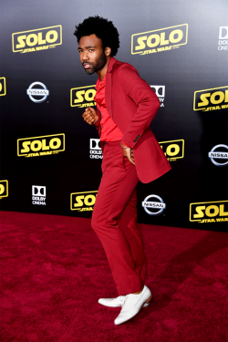 starwarsfilms:Donald Glover attends the premiere of Disney Pictures