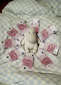 kotomikamillentee:  This is the rare money moomin . Reblog and