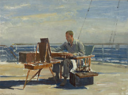 The Duke of Edinburgh Painting in HM Yacht Britannia, Edward