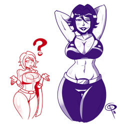 chillguydraws: That’s right. I drew the Goth Power Girl (or