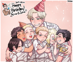 nelldya:   ♥ ♥ ♥ Happy birthday, Reiner and Zeke! ♥ ♥