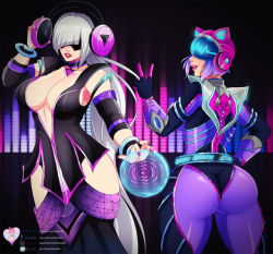 law-zilla:   Finished Smite Rave Babes Nox and Neith, who’s