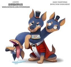 cryptid-creations: Daily Paint 2014# Sirberus  Daily Book and