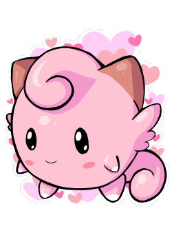 sylveon-princess:  Clefairy!! (now available on RedBubble) I’m