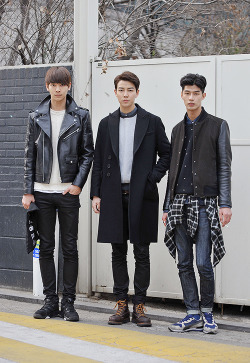 fashionseoul:  Model Lee Cheol Woo, Shin Ji Hoon and Bang Tae