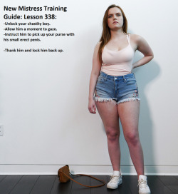 New Mistress Training Guide: Lesson 338:-Unlock your chastity