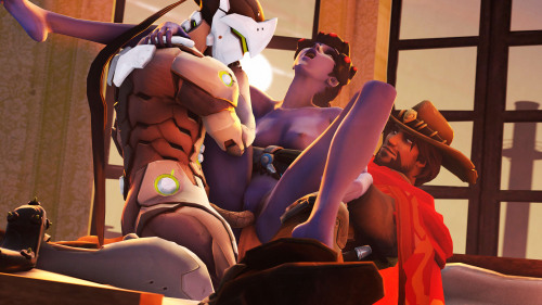 I stopped caring about the warnings, hereâ€™s some well awaited overwatchÂ â€˜plotâ€™ prons.Theres one shamefull thing to this one, i didnt pose McCreeâ€™s face in first threesome pic. Now im sure that couldve went unnoticed have i kept my mouth shut