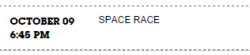 YO, the drop-down schedule on the SU hub on CN.com lists “Space