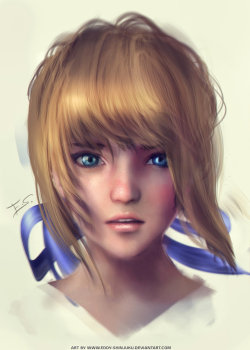 Saber - Fate Stay Night Quick Portrait by Eddy-Shinjuku 