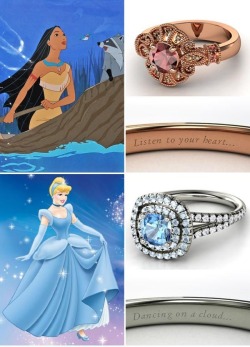 little-tatertot:  Disney Engagement Rings!!