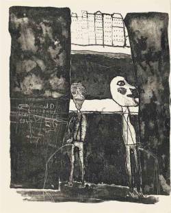 Jean Dubuffet  (French 1901-1985)  Les Pisseurs  (1945)  Lithograph